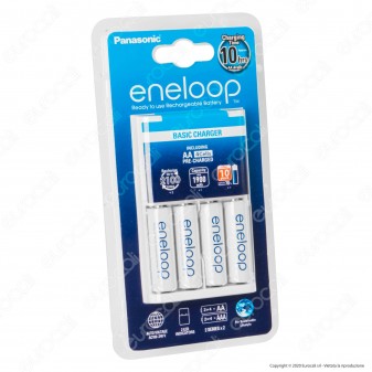 Panasonic Eneloop Caricabatterie BQ-CC51E + 4 Pile Stilo AA 1900 mAh