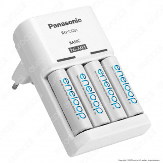Panasonic Eneloop Caricabatterie BQ-CC51E + 4 Pile Stilo AA 1900 mAh