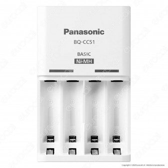 Panasonic Eneloop Caricabatterie BQ-CC51E + 4 Pile Stilo AA 1900 mAh
