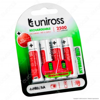 Uniross Pile Ricaricabili Hybrio AA / HR6 Ni-MH 1,2V 2350mAh -