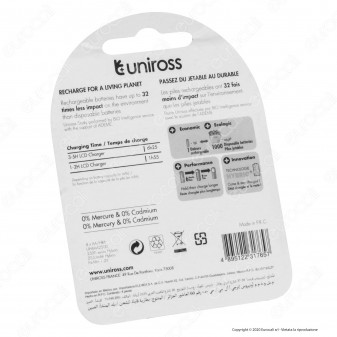 Uniross Pile Ricaricabili Hybrio AA / HR6 Ni-MH 1,2V 2350mAh -