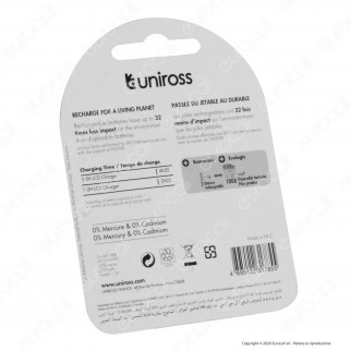 Uniross Pile Ricaricabili Series Premium AA / HR6 Ni-MH 1,2V 2500mAh
