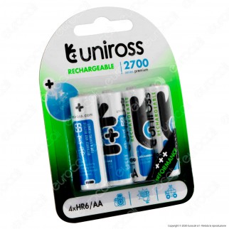 Uniross Pile Ricaricabili Series Premium AA / HR6 Ni-MH 1,2V 2500mAh