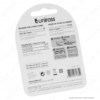 Uniross Pile Ricaricabili Hybrio AA / HR6 Ni-MH 1,2V 2350mAh -