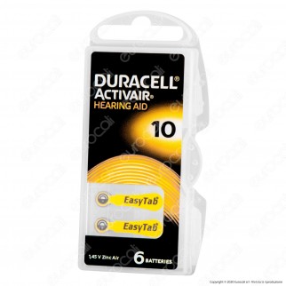 Duracell Activair Misura 10 - Blister 6 Batterie per Protesi Acustiche