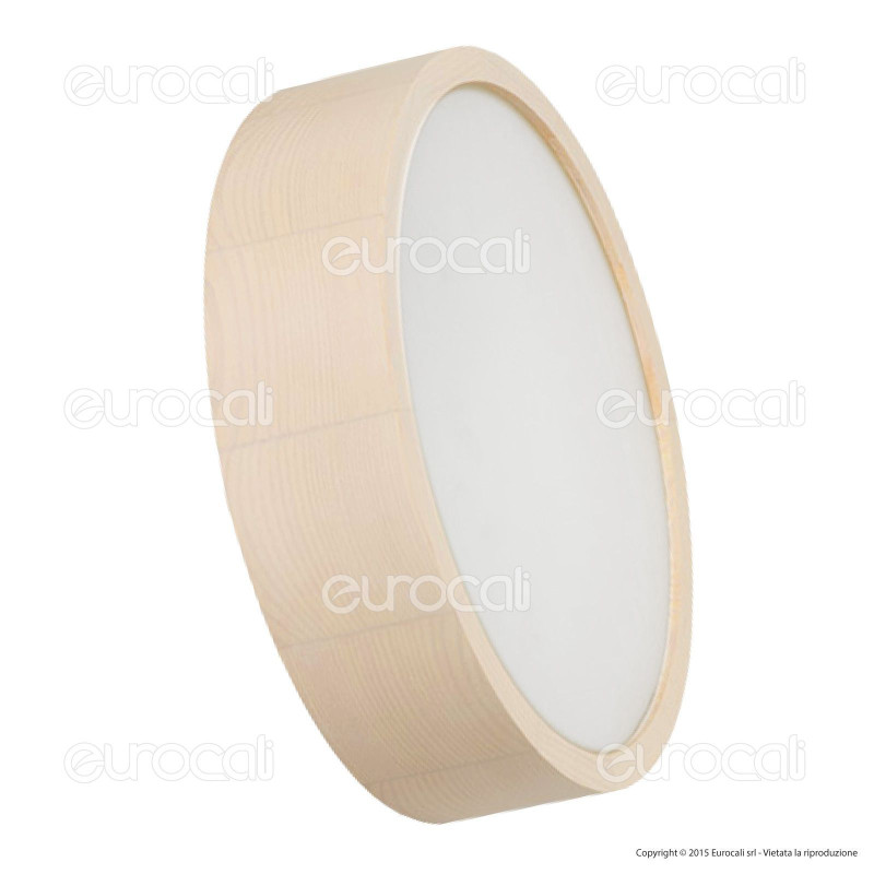 Kanlux JASMIN 270-W Plafoniera in Legno e Vetro per Lampadine E27