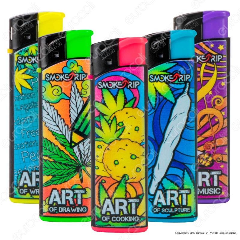 SmokeTrip Accendini Elettronici Ricaricabili Fantasia Arts - 5