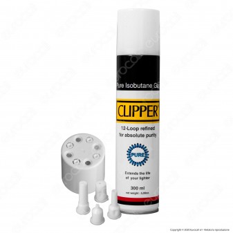 Clipper Gas White Puro per Ricarica Accendini - Bomboletta da 300ml