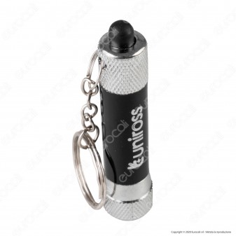 Uniross Torcia LED 3W Portachiave Tascabile in Alluminio a Batterie