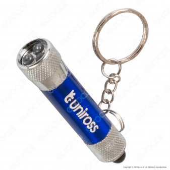 Uniross Torcia LED 3W Portachiave Tascabile in Alluminio a Batterie
