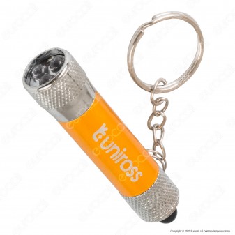 Uniross Torcia LED 3W Portachiave Tascabile in Alluminio a Batterie