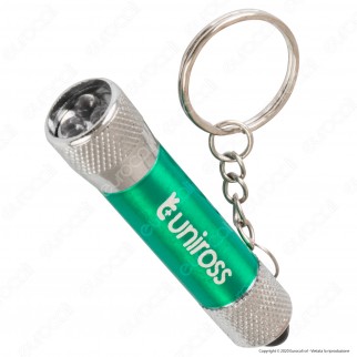 Uniross Torcia LED 3W Portachiave Tascabile in Alluminio a Batterie