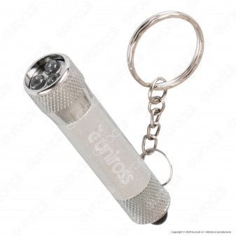 Uniross Torcia LED 3W Portachiave Tascabile in Alluminio a Batterie