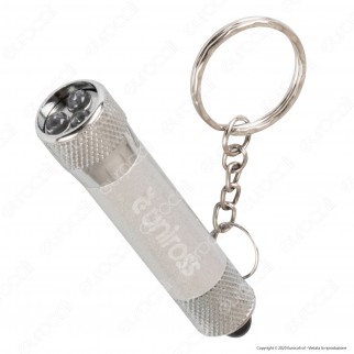 Uniross Torcia LED 3W Portachiave Tascabile in Alluminio a Batterie