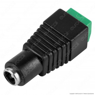 Connettore da Morsetti a Vite a Jack 2.1 per Strisce LED Monocolore -