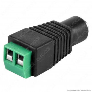 Connettore da Morsetti a Vite a Jack 2.1 per Strisce LED Monocolore -
