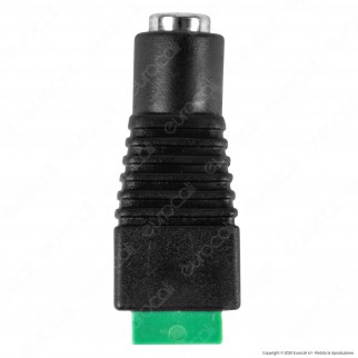 Connettore da Morsetti a Vite a Jack 2.1 per Strisce LED Monocolore -