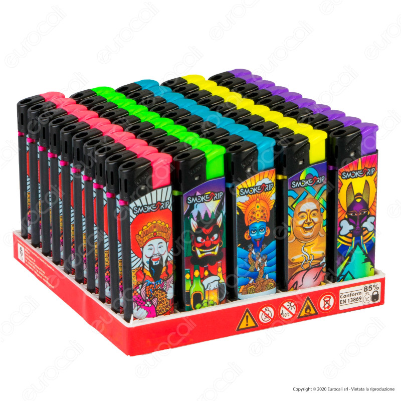 SmokeTrip Accendini Elettronici Ricaricabili Fantasia Gods - Box da