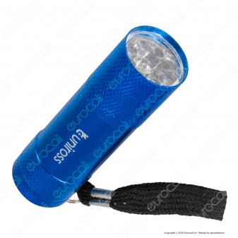 Uniross Torcia LED 9W Tascabile in Alluminio a Batterie AAA