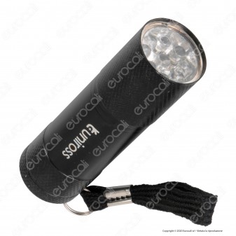 Uniross Torcia LED 9W Tascabile in Alluminio a Batterie AAA