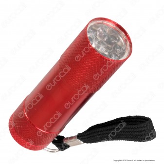 Uniross Torcia LED 9W Tascabile in Alluminio a Batterie AAA