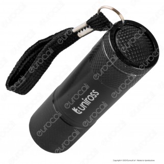 Uniross Torcia LED 9W Tascabile in Alluminio a Batterie AAA