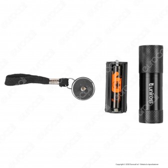 Uniross Torcia LED 9W Tascabile in Alluminio a Batterie AAA