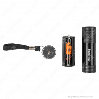Uniross Torcia LED 9W Tascabile in Alluminio a Batterie AAA