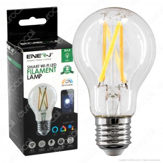 Ener-J Lampadina LED Smart Wi-Fi Filament E27 8,5W Dimmerabile - Bulb