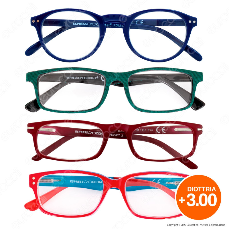 Espressoocchiali Occhiali da Lettura Antigraffio e Antiriflesso