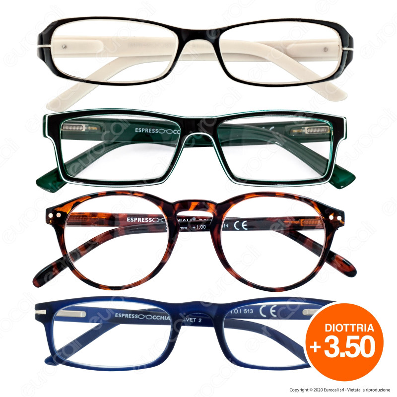 Espressoocchiali Occhiali da Lettura Antigraffio e Antiriflesso
