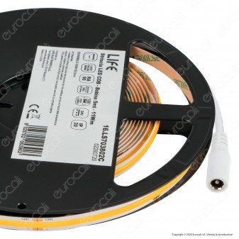 Life Striscia LED COB Monocolore 11W/m 24V - Bobina da 5 metri - mod.