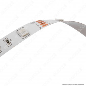 V-Tac VT-5050-300 Kit con Striscia LED 5050 4,8W 12V Multicolore RGB 10mt Controller e Alimentatore