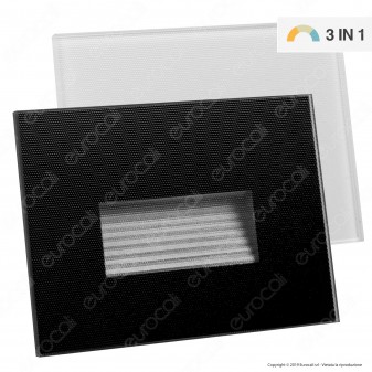 FAI Punto Luce Segnapasso LED Montaggio Incasso Rettangolare 3W 38°