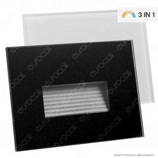 FAI Punto Luce Segnapasso LED Montaggio Incasso Rettangolare 3W 38°