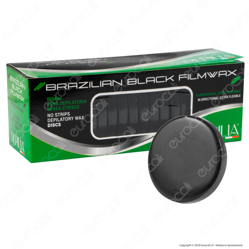 Depilia Brazilian Black Filmwax Cera Depilatoria in 20 Dischi senza