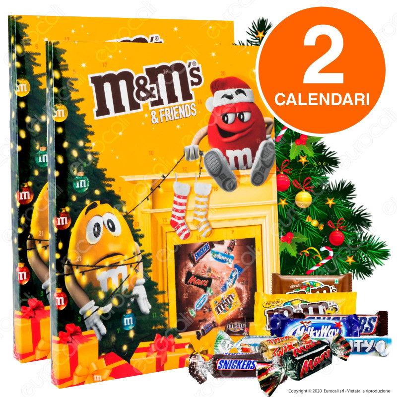 M&M's & Friends Calendario dell'Avvento - 2 Confezioni da 361g