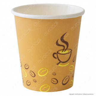 50 Bicchierini in Carta Biodegradabile Compostabile Colore Avana per