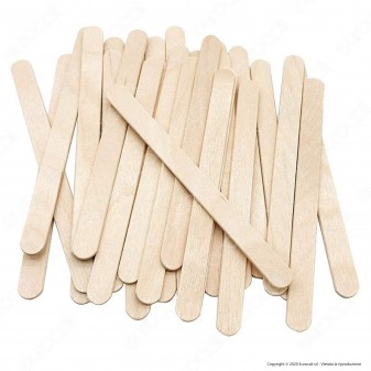 50 Palettine da Caffè Sigillate Singolarmente in Legno di Betulla