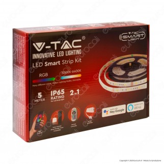 V-Tac VT-5050 Kit con Striscia LED VT-5050 4in1 Multicolore RGB+W 5mt Controller e Alimentatore -