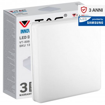 V-Tac VT-8066 SQ Plafoniera LED Quadrata 25W - SKU 13959 / 13969 / 13979