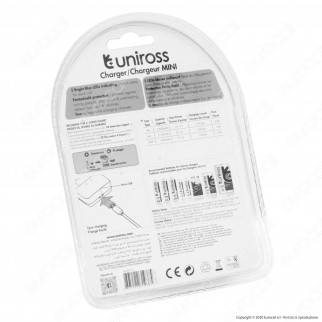 Uniross Caricabatterie Mini Hybrio AA / HR6 - AAA / HR03 con 2