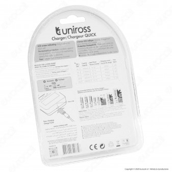 Uniross Caricabatterie Rapido per AA / HR6 - AAA / HR03 con 4