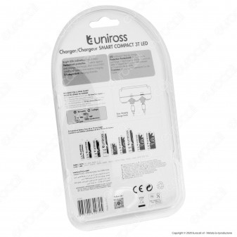 Uniross Caricabatterie Universale Rapido per 2 Batterie Ricaricabili