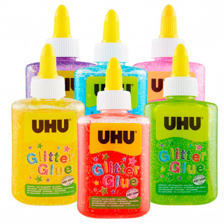 UHU Colla Glitterata Glitter Glue Bottle - Flacone da 88,5ml