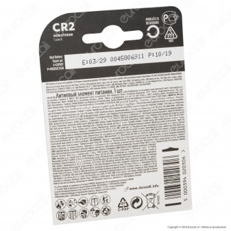 Duracell Lithium CR2 Pila Al Litio - Blister 1 Batteria