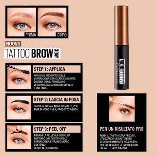 Maybelline New York Tattoo Brow Peel-Off Tinta per Sopracciglia