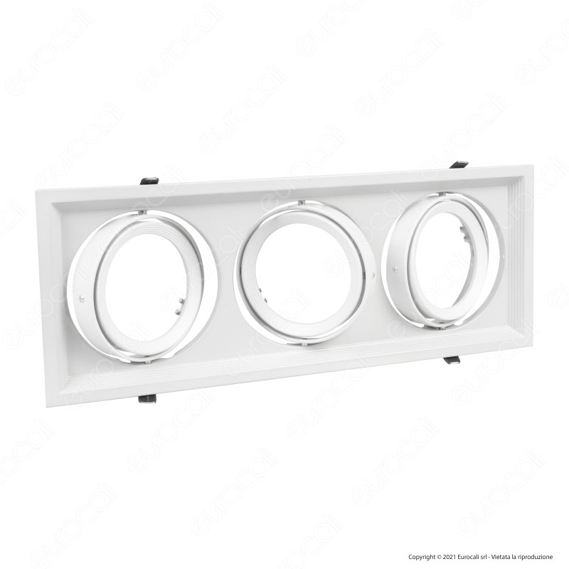 V-Tac VT-7223 Portafaretto Triplo Orientabile da Incasso per