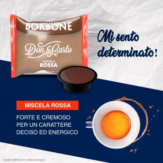 50 Capsule Caffè Borbone Don Carlo Miscela Rossa - Cialde Compatibili