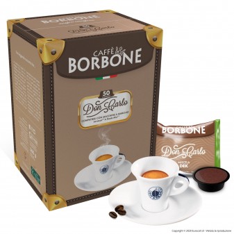 50 Capsule Caffè Borbone Don Carlo Decaffeinato - Cialde Compatibili